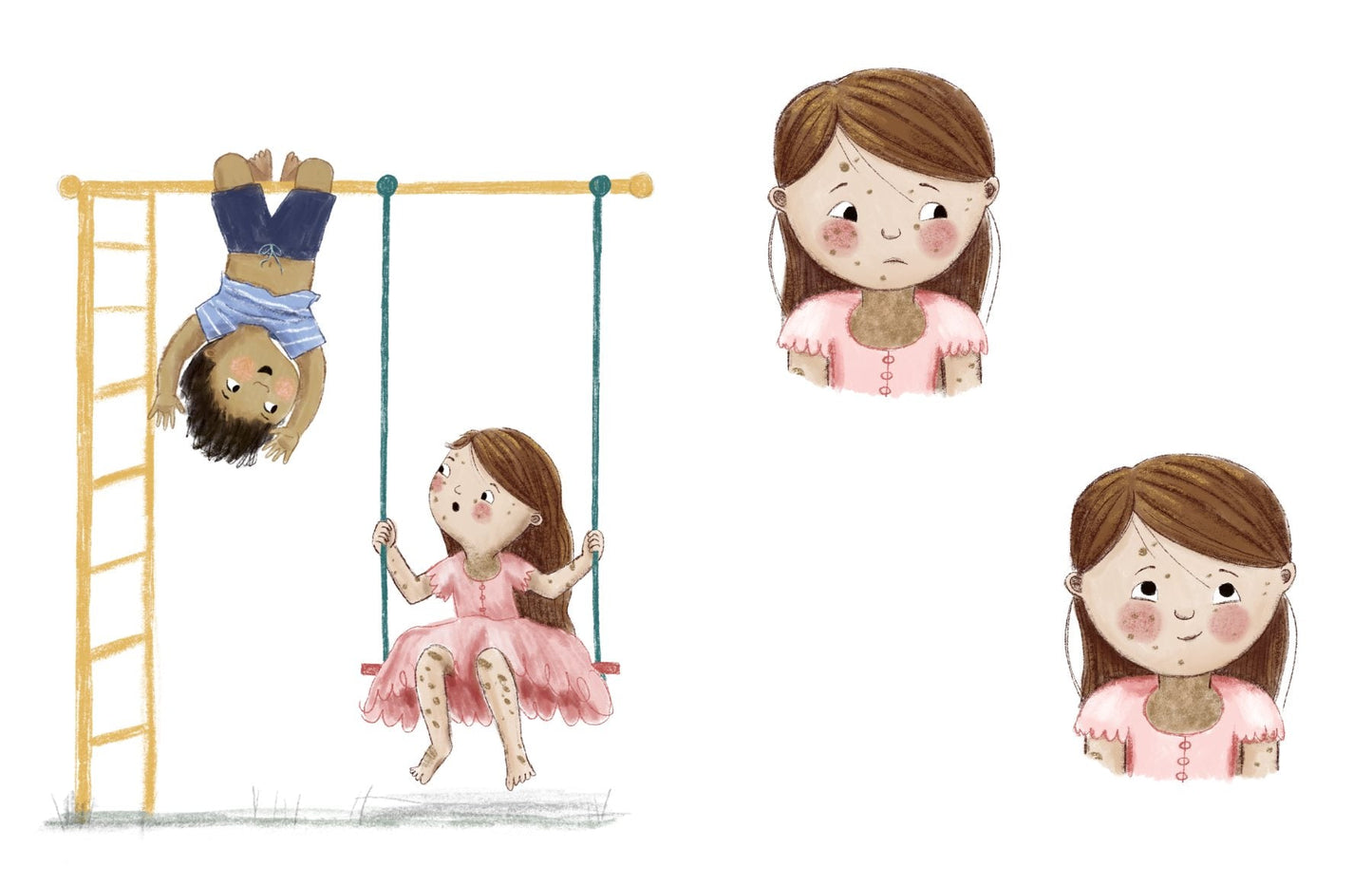 Illustrated playground spread from Magic in my Marks